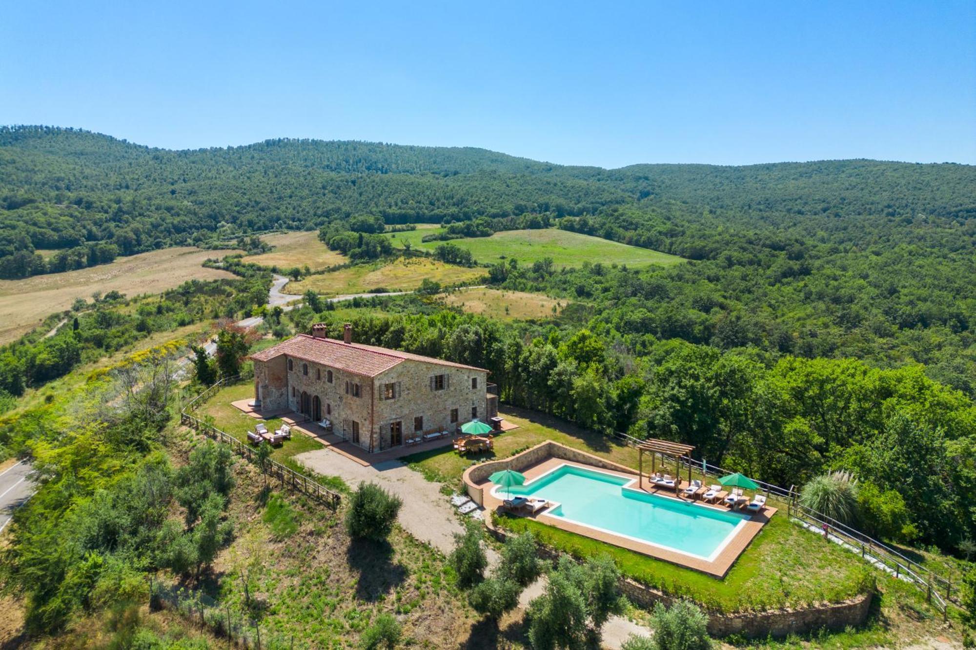 Che Panorama Mozzafiato! Esclusiva Villa Poggialto Radicondoli Exterior photo